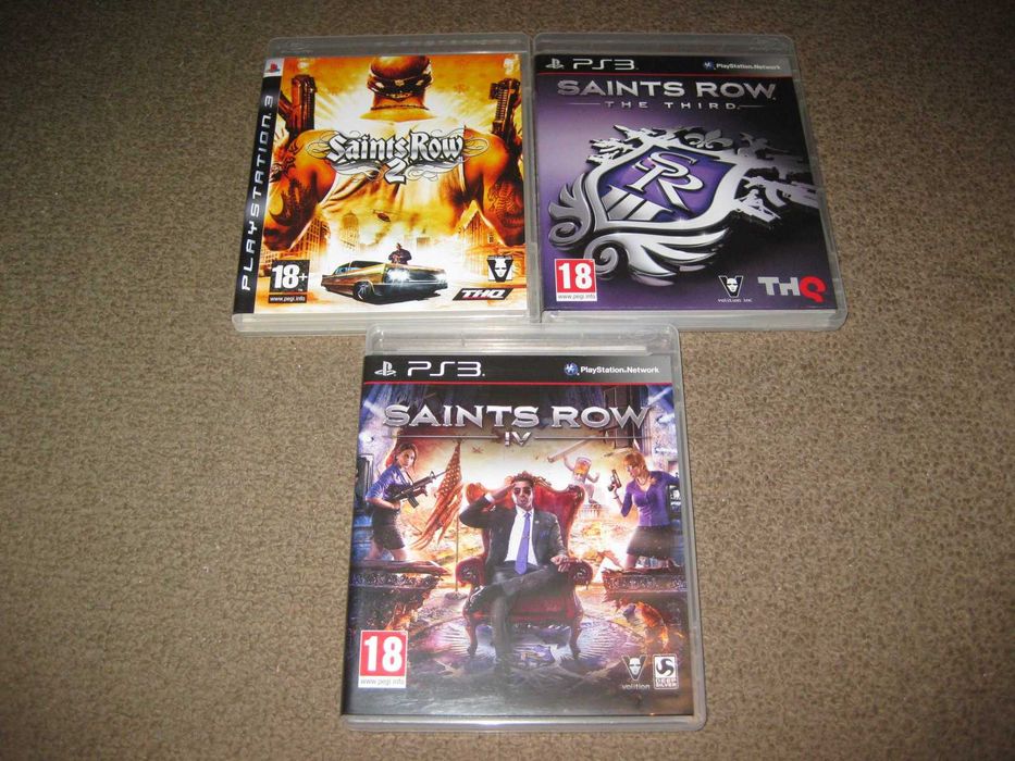 3 Jogos da Saga "Saints Row" para a Playstation 3/Completos!