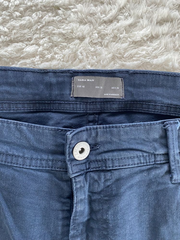 Szorty męskie Zara granatowe jeansowe dżins krotkie spodenki 46