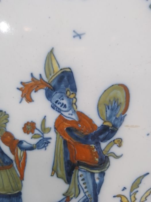 prato grande de cerâmica da Alcora.s.18