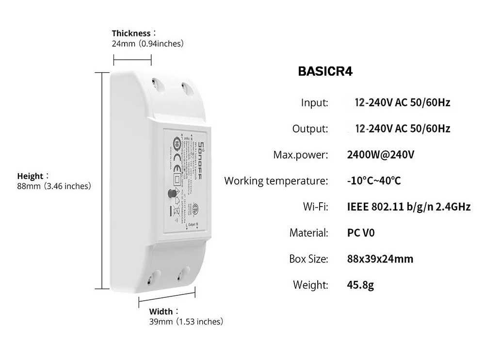 Sonoff Basic R4 Wi-Fi/ESP32 Chip/Switch/Реле/Таймер/Розумний Дім!