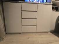 Komoda biała z szuflafami