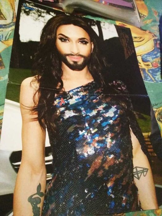 Плакат, постер  Conchita Wurst   Кончита Вурст   Том Нойвирт