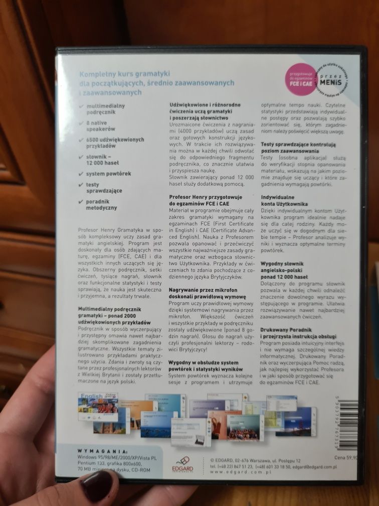Angielski gramatyka Profesor Henry 2x płyta CD ROM