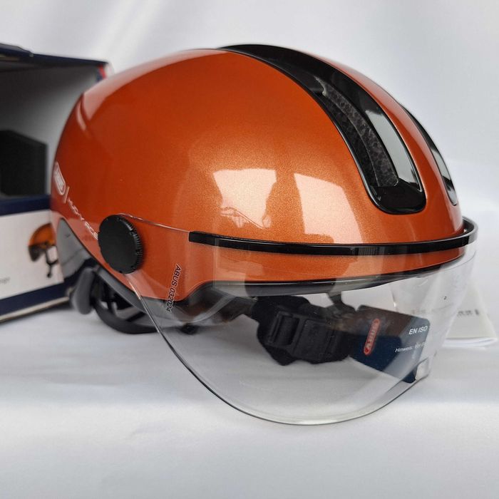Kask rowerowy Abus Urban Hud-y Ace LED Goldfish Orange M 54-58cm