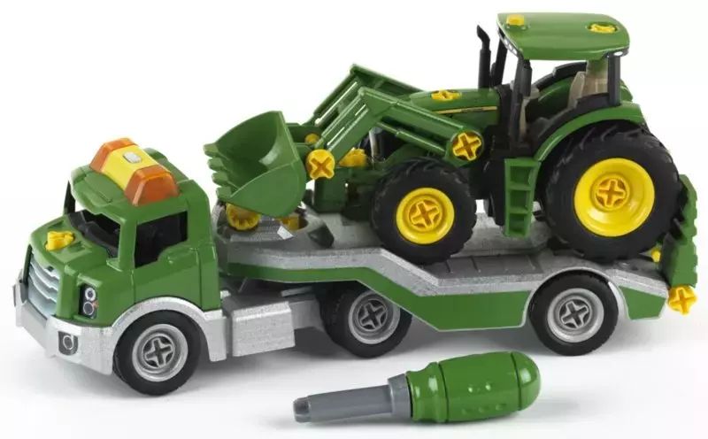 Traktor John Deere, do skręcania, na lawecie. Klein