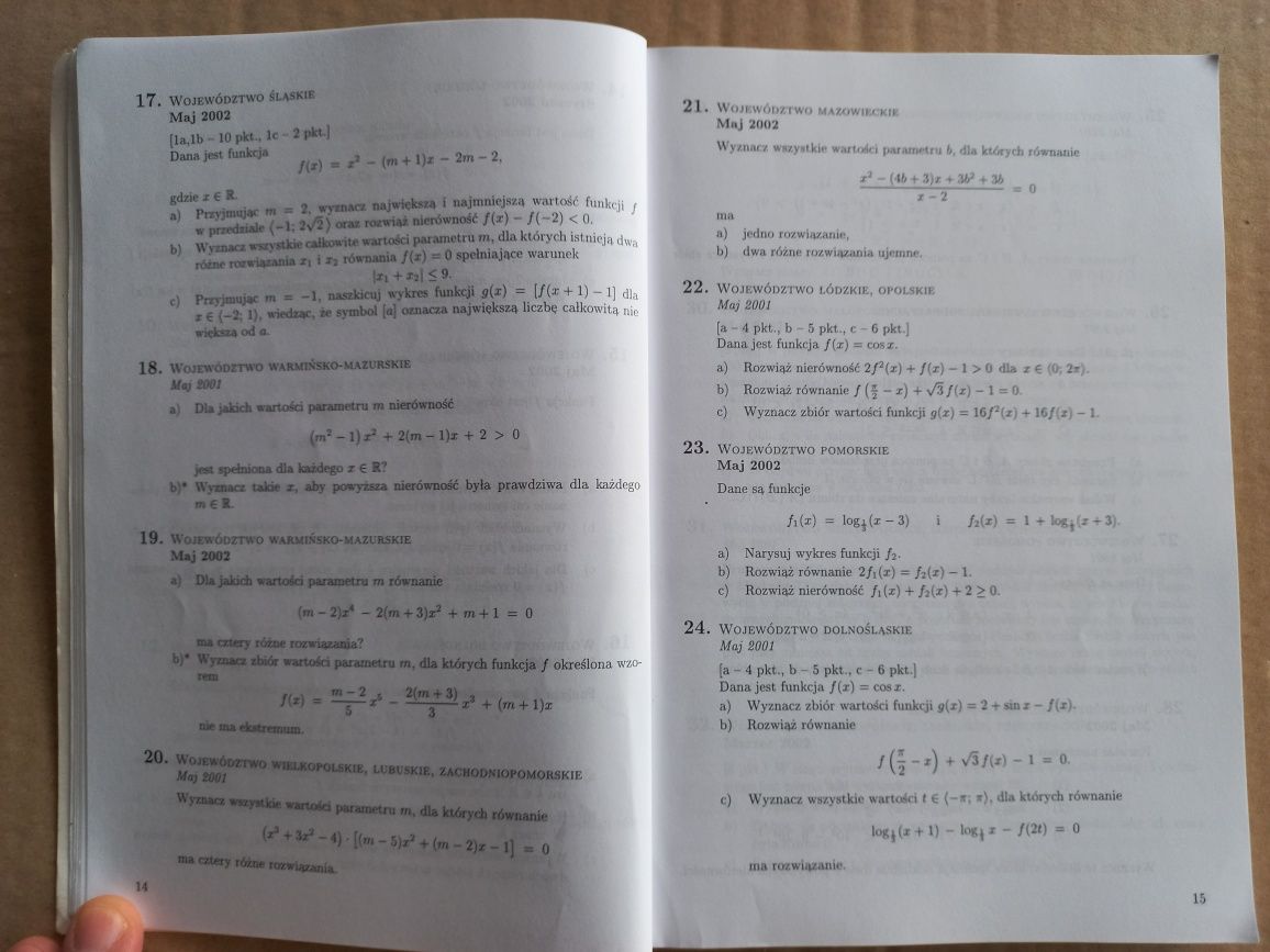 Zbiór zadań i zagadnień maturalnych z matematyki Matura 2003