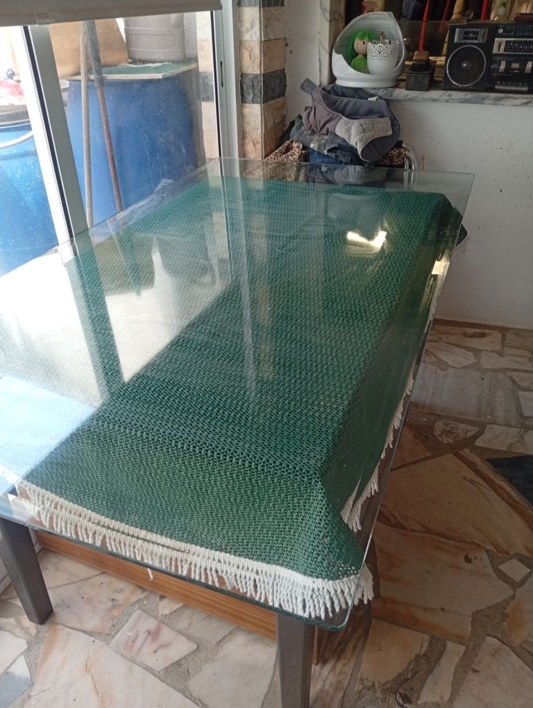 Vidro de mesa biselado