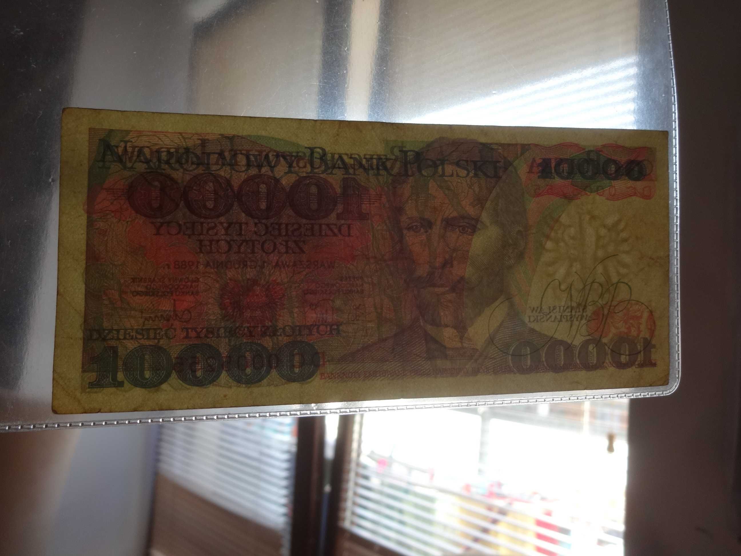 Banknot 10000 Zlotych 1988 seria DC PRL Wyspianski jak na fotki