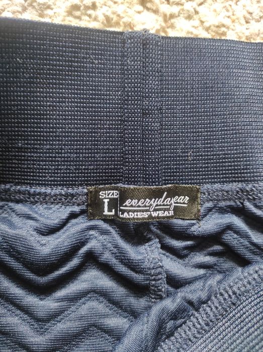 Spódnica MIDI ołówkowa granatową pikowana L