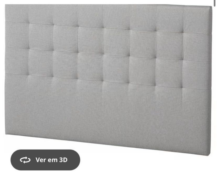 Cama BRIMNES 140x200cm, com estrado lonset e cabeceira