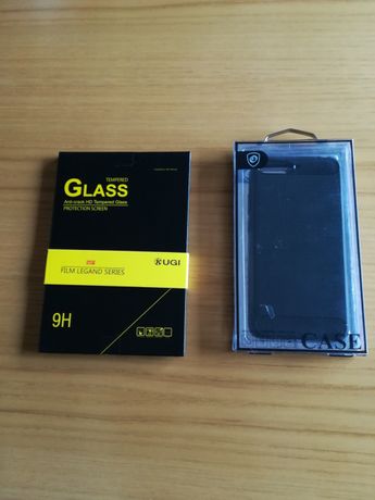 Capa silicone + película temperada telemóvel Huawei y6