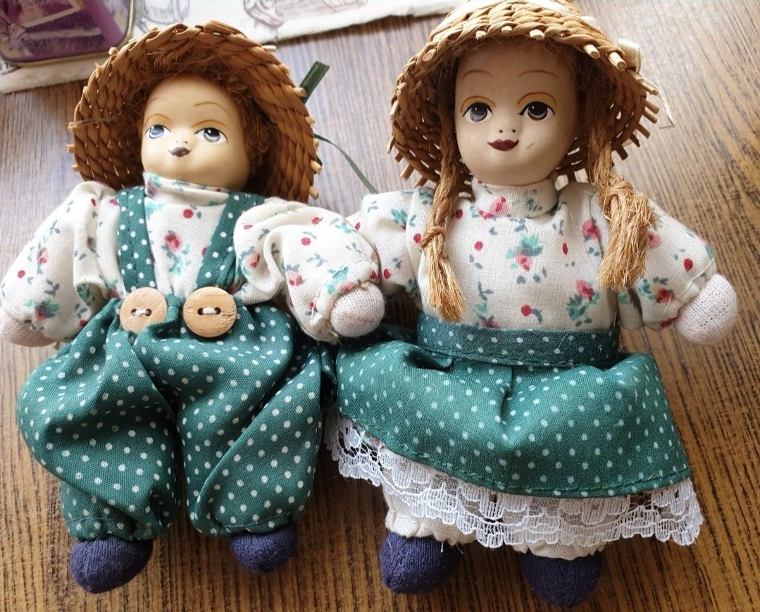 Dwie piękne figurki, lalki porcelanowe,niemieckie