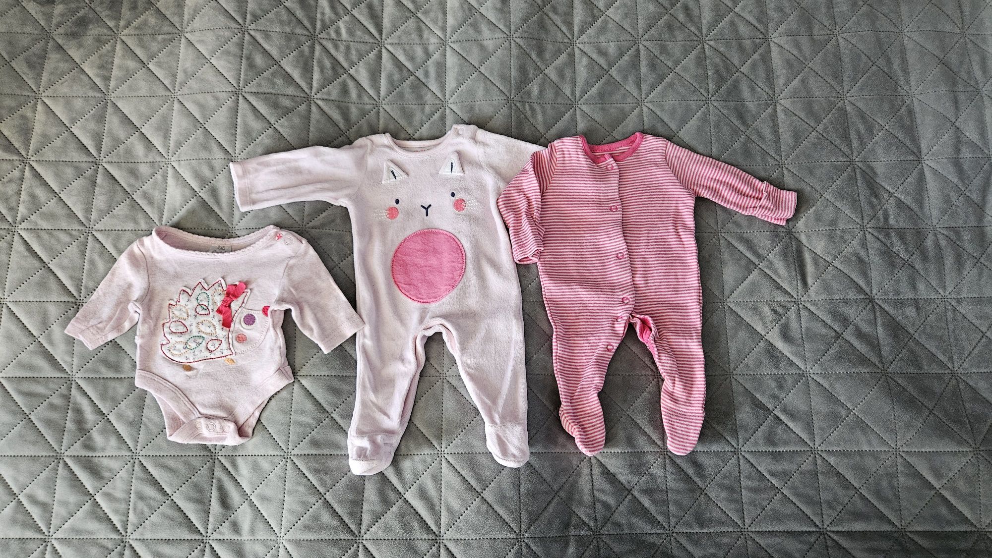 2x pajac + body Newborn 50 cm dla wcześniaka