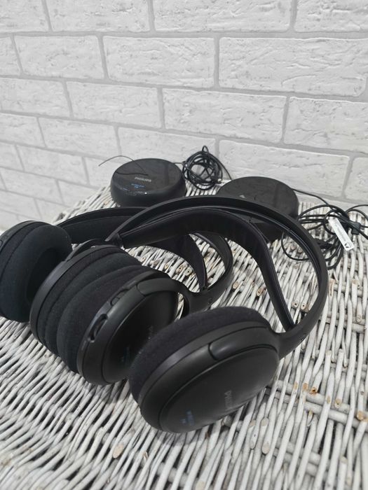 2 x Słuchawki nauszne PHILIPS SHC5200/10 Hi-FI Czarny-nie łączą się.