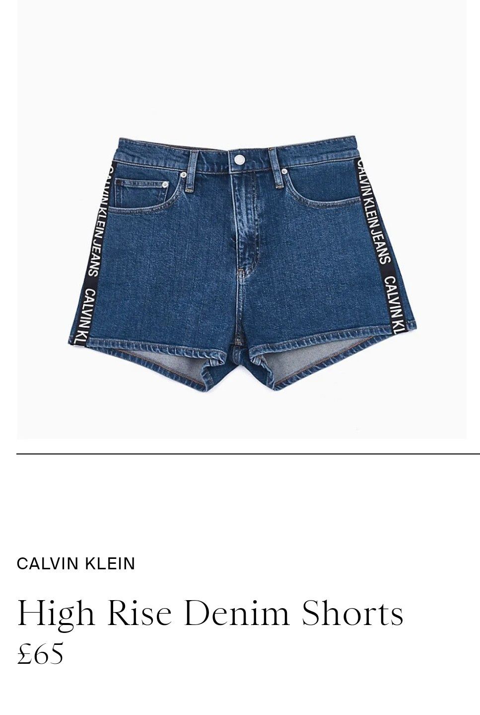 Calvin Klein p.w26 оригінальні шорти з високою посадкою