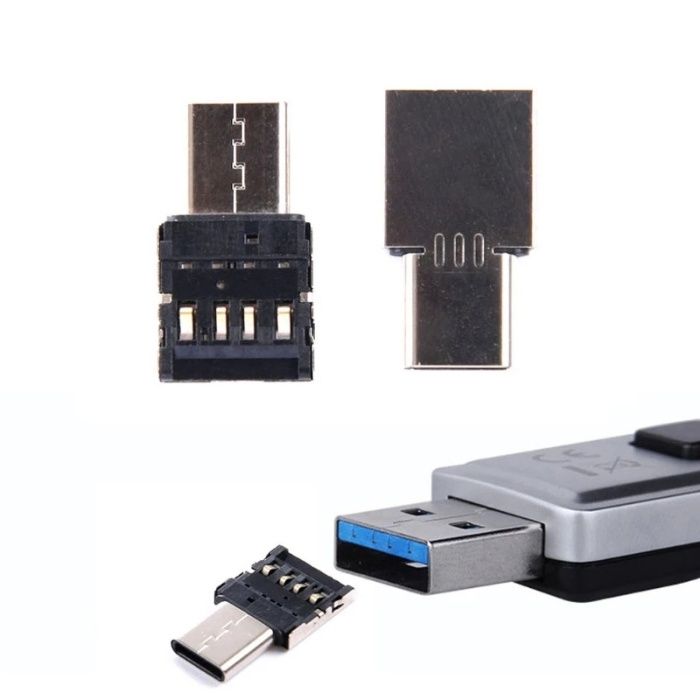 Type-C к 3.5 jack otg адаптер micro usb