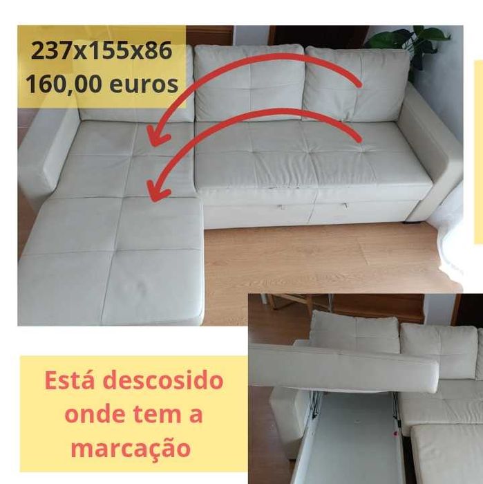 Sofá cama com arrumação