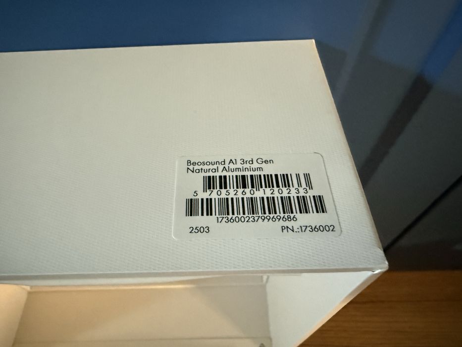 Bang & Olufsen Beosound A1 3rd Gen Natural Aluminium Srebrny