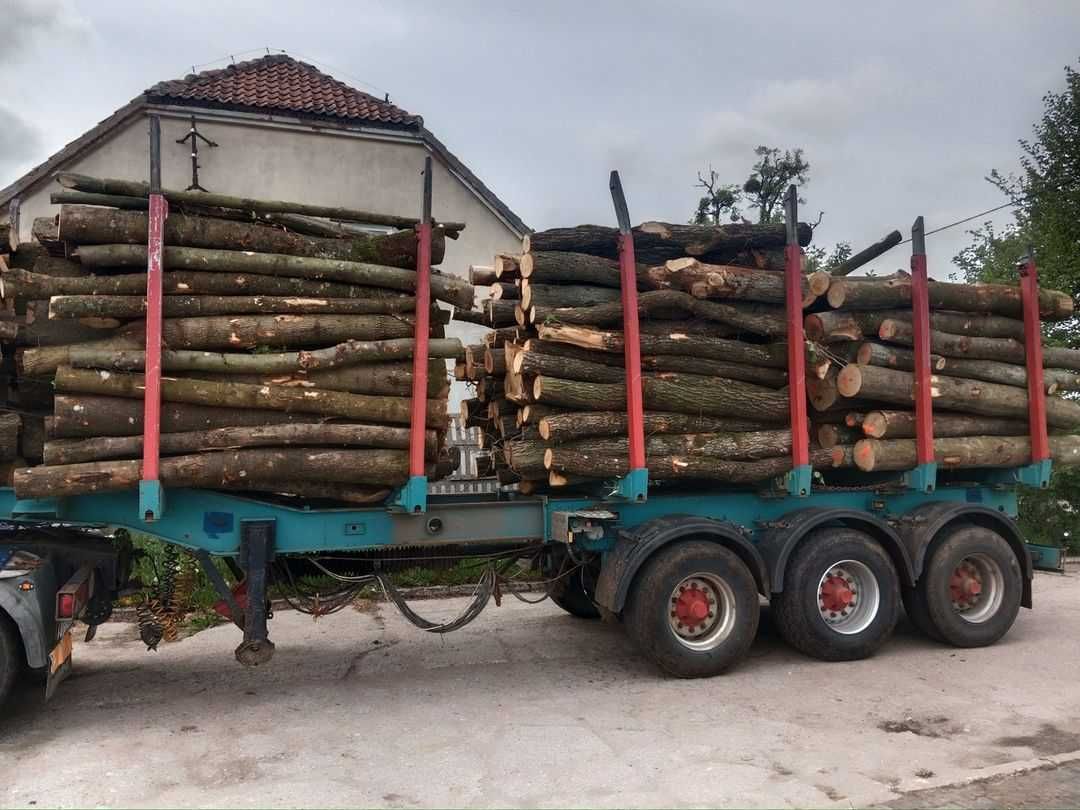 Drewno w wałkach z transportem