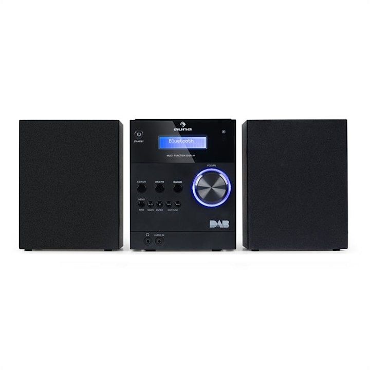 Nowa Mini Wieża Stereo Auna Bluetooth DAB+ Radio Cyfrowe CD FM MP3 HIT