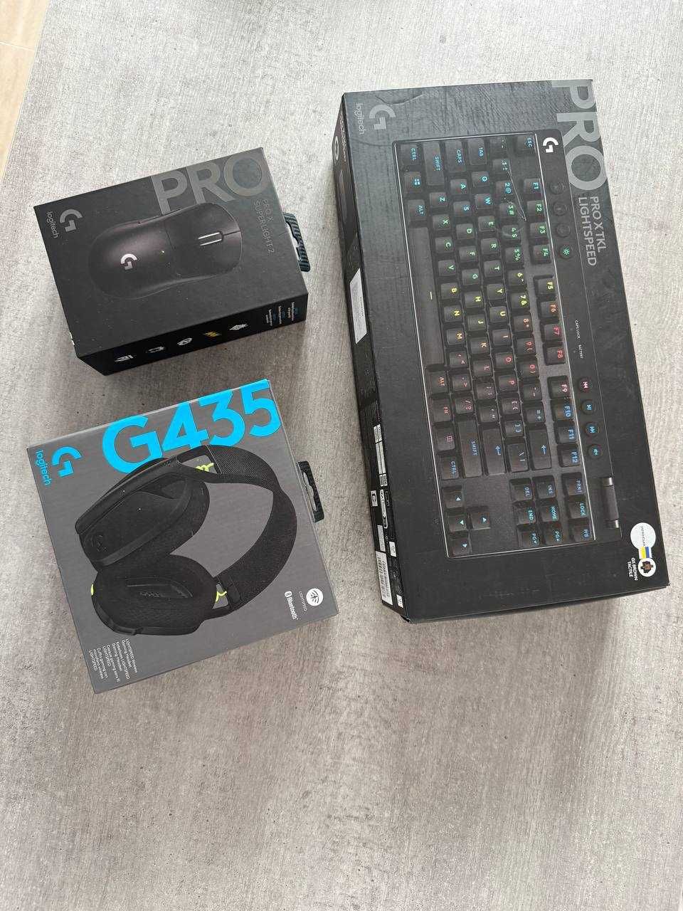 Комплект Logitech - G Pro X TKL +  G Pro X Superlight 2 + G435 Black