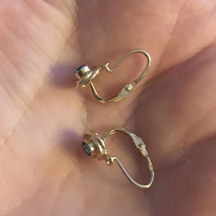 Złote kolczyki 585 chrzest, chrzciny