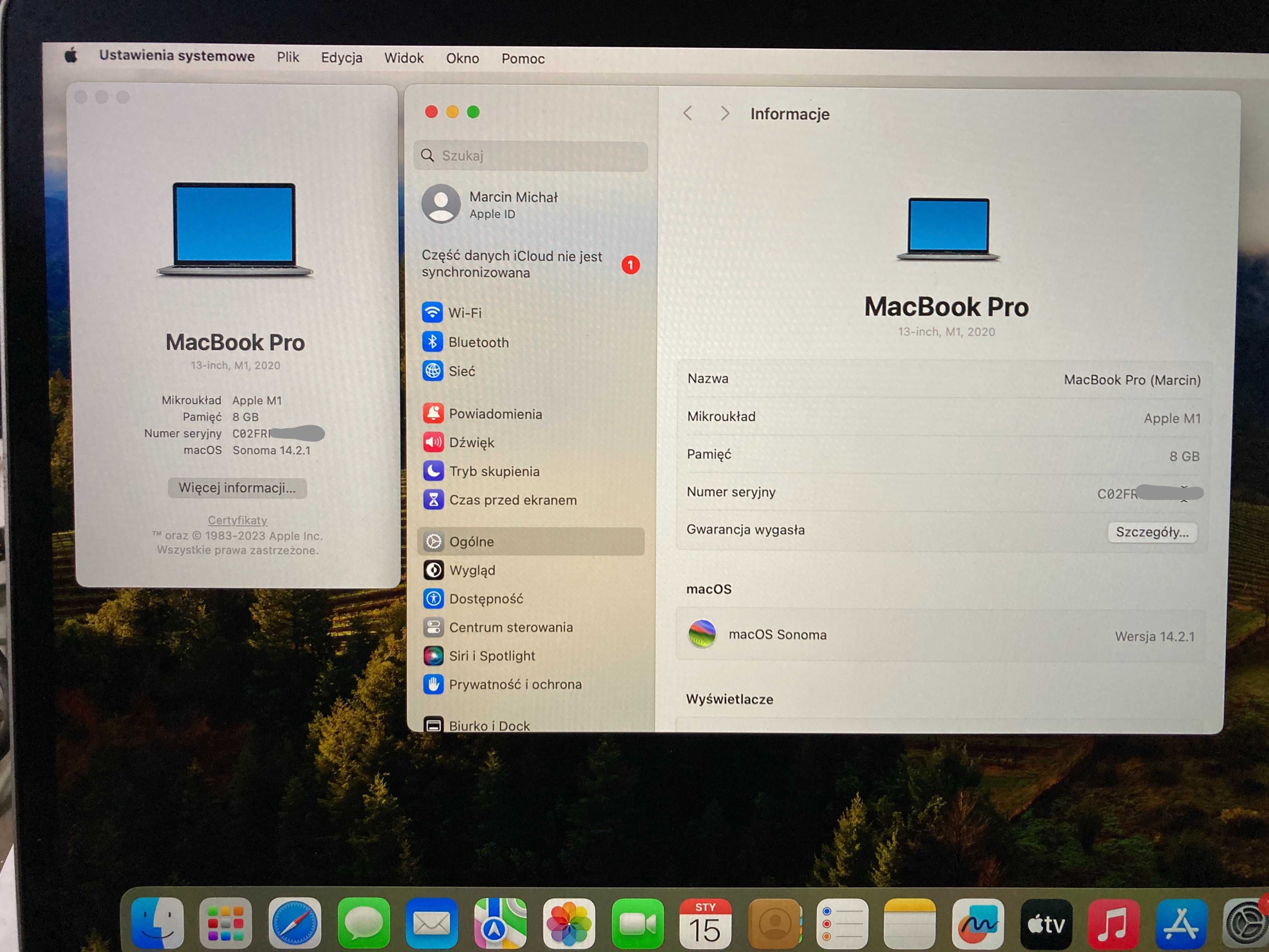 Macbook pro 13 M1 w bd stanie A2338