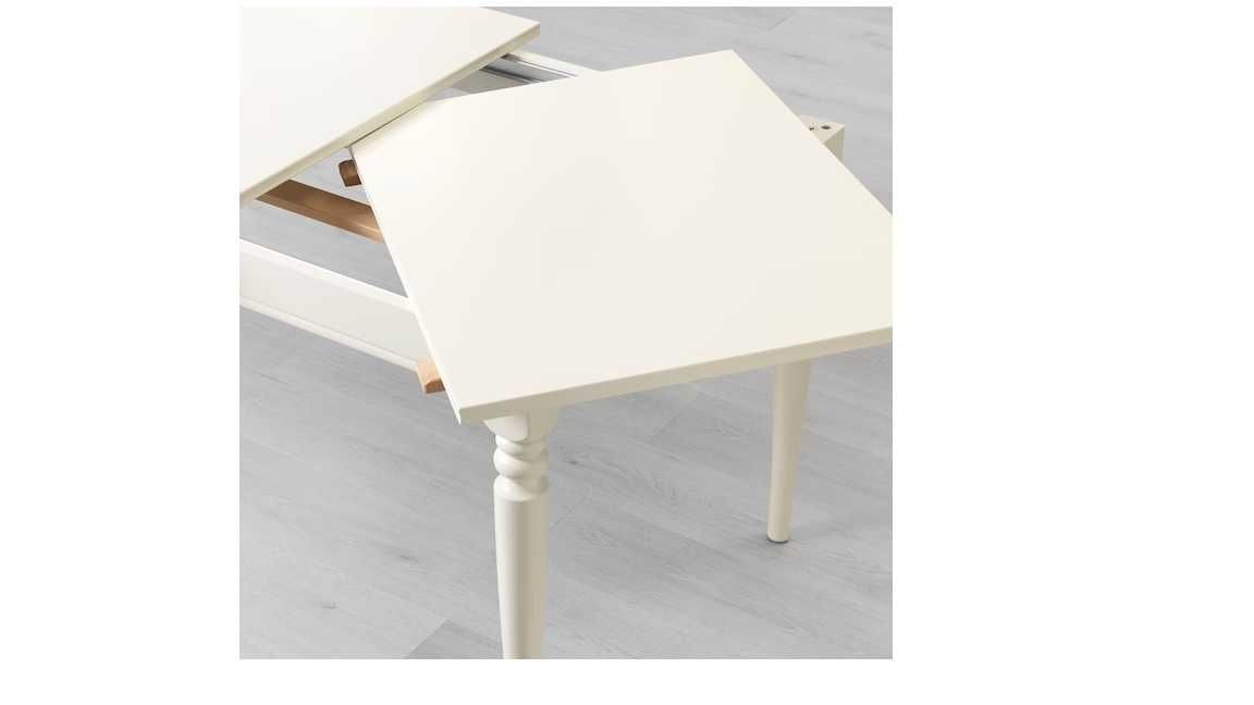 Mesa  extensível INGATORP, branco, 155/215x87 cm