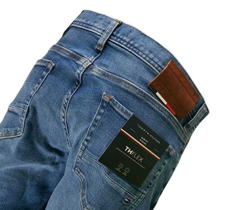 Męskie jeansy Tommy Hilfiger Bleecker - Slim Fit nowe oryg. - W33/L30