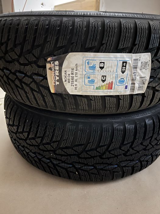 2 nieużywane opony zimowe Nokian WR D4 215/60 R16