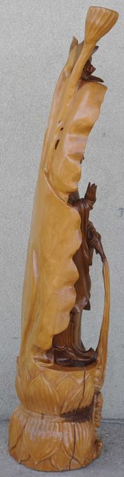 Figura Kiki Statua Buddy Rzeźba z Drzewa Sandałowego Dekoracja 100cm!!