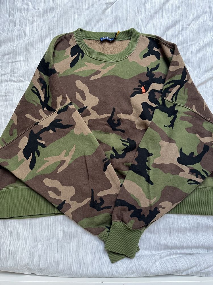 Bluza polo ralph lauren sweatshirt camouflage womens