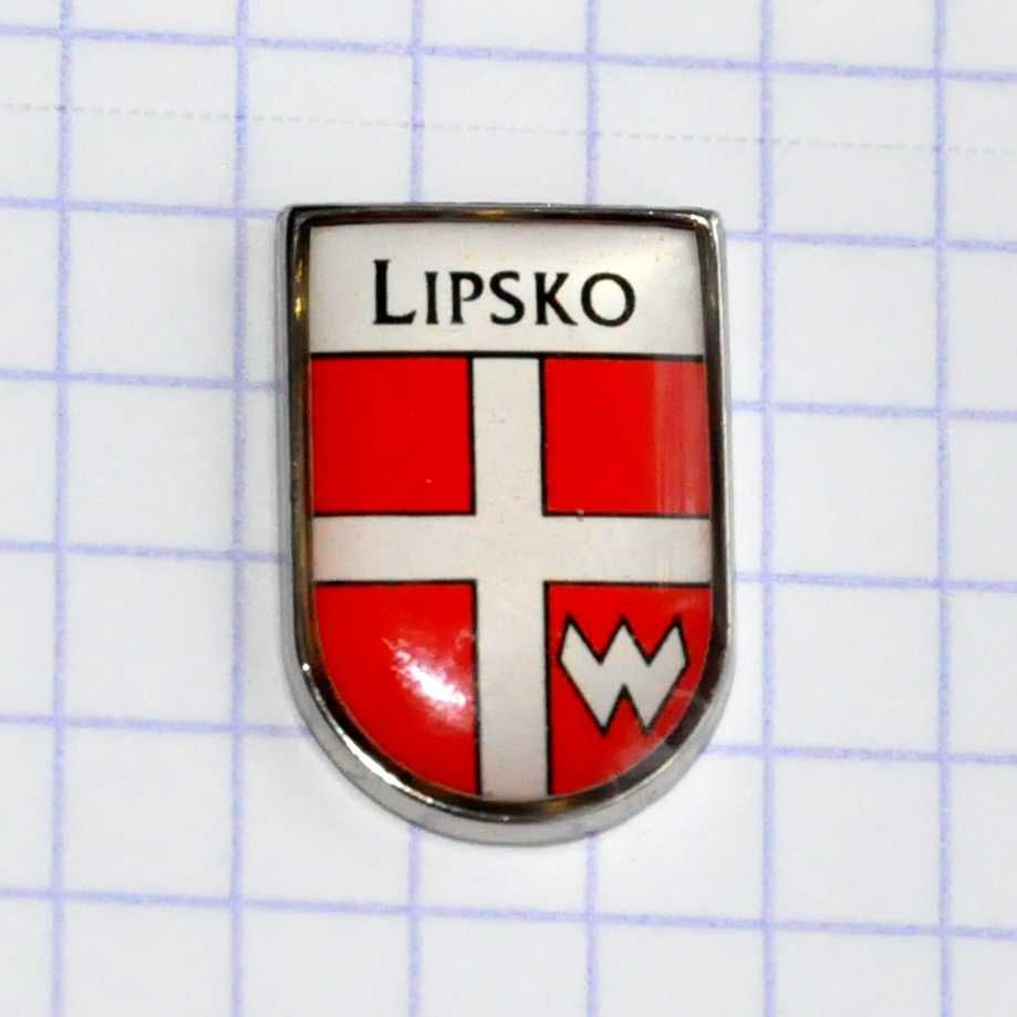 LIPSKO - odznaka, pin, pins, przypinka herb miasta