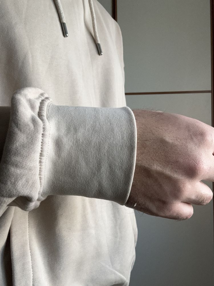 Sweatshirt com capuz bege Pull & Bear (tamanho XL)