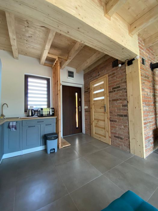 Domek nad jeziorem Korzybie sauna balia jacuzzi