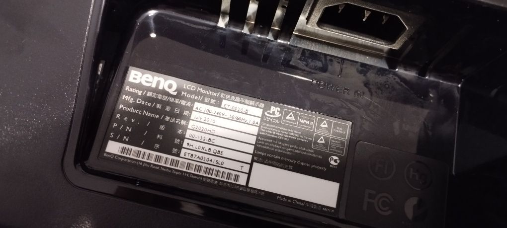 Monitor LCD BenQ 20"