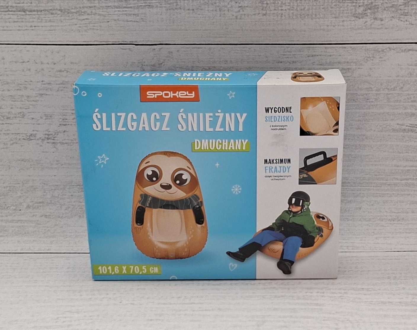 DMUCHANY Ślizgacz śnieżny z uchwytami ŚLIZG FOKA sanki Spoke