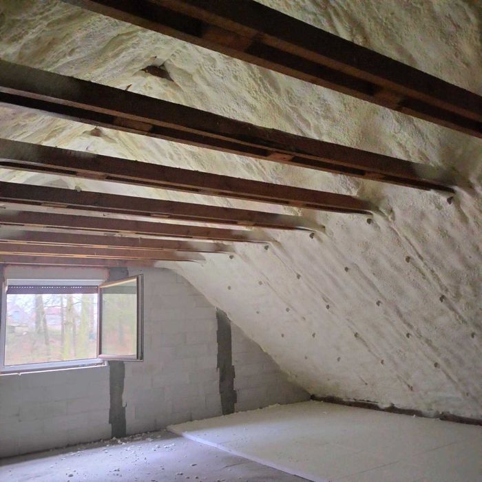 Piana PUR,Ocieplanie pianą PUR, , poddasza, pianowanie