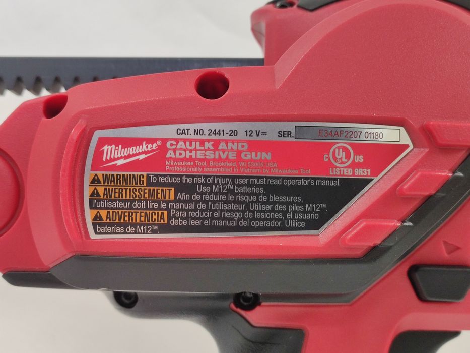 Оригінальний пістолет для герметика туба 310мл Milwaukee М12 2441-20