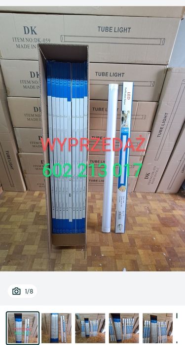 Lampa led 120cm natynkowa świetlówka  190w