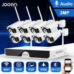 Kit Video Vigilância WIFI 8 Cameras Sem fios 3MP 2160P App Android IOS