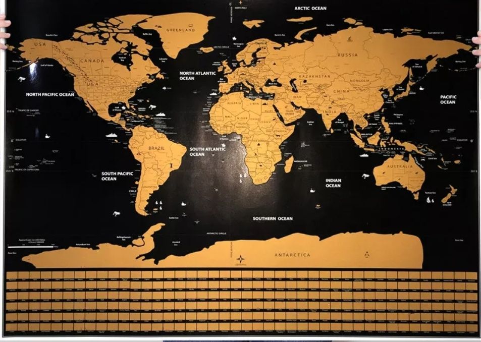 Mapa mundo de raspar