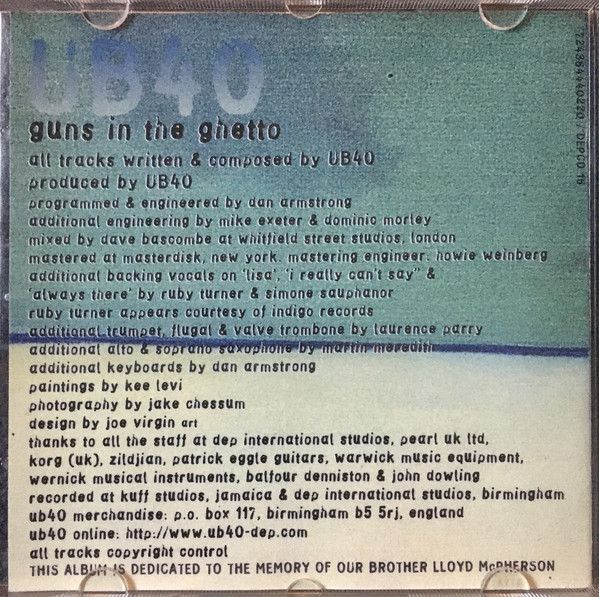 UB40 - Guns In The Ghetto (1997, CD)