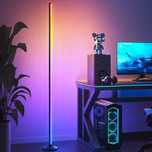 Lampa stojąca RGB LED, 165 cm, ściemniana i zdalnie sterowana