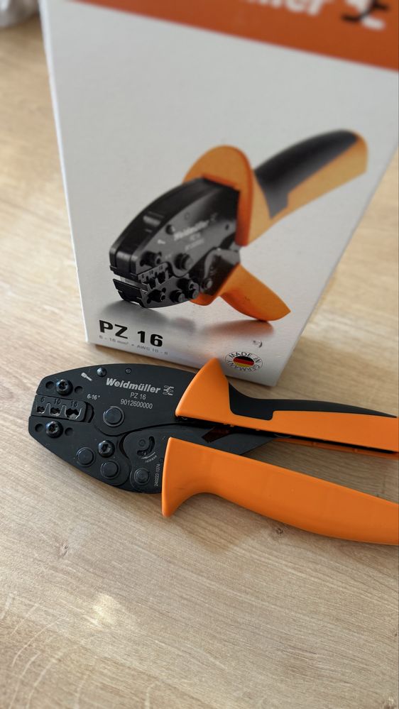 Nowa praska Weidmüller PZ16 do końcówek kablowych 6-16 mm²