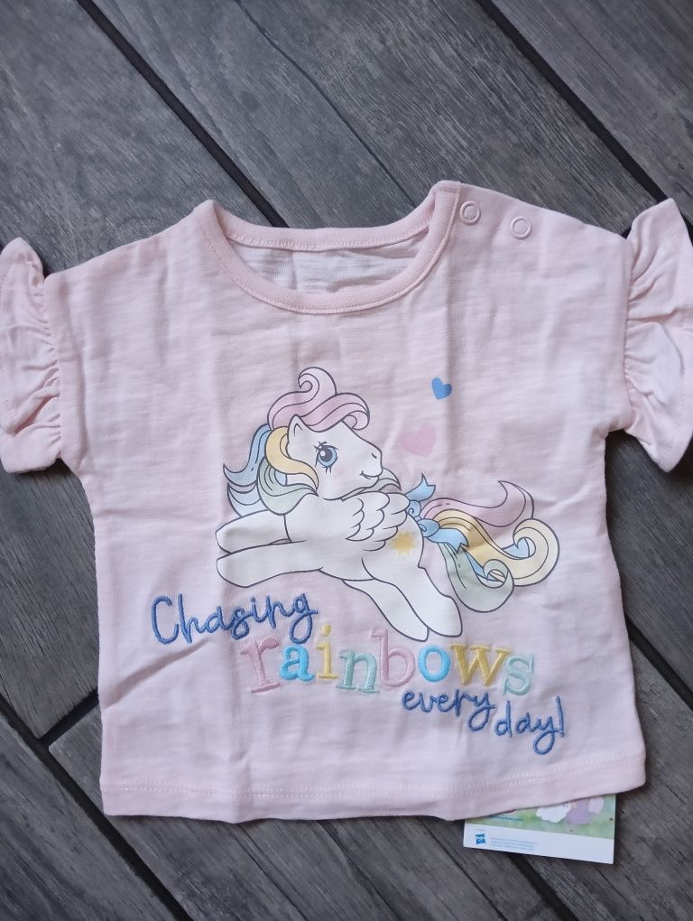 Komplet niemowlęcy, bluzka i legginsy Kucyki Pony, 56-62 cm, 0-3 m-ce