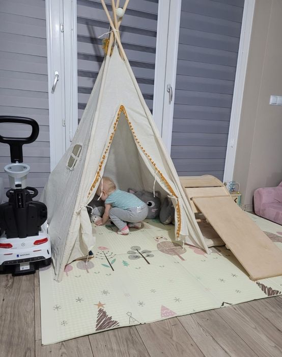 Tipi namiot baza dla dzieci beżowy