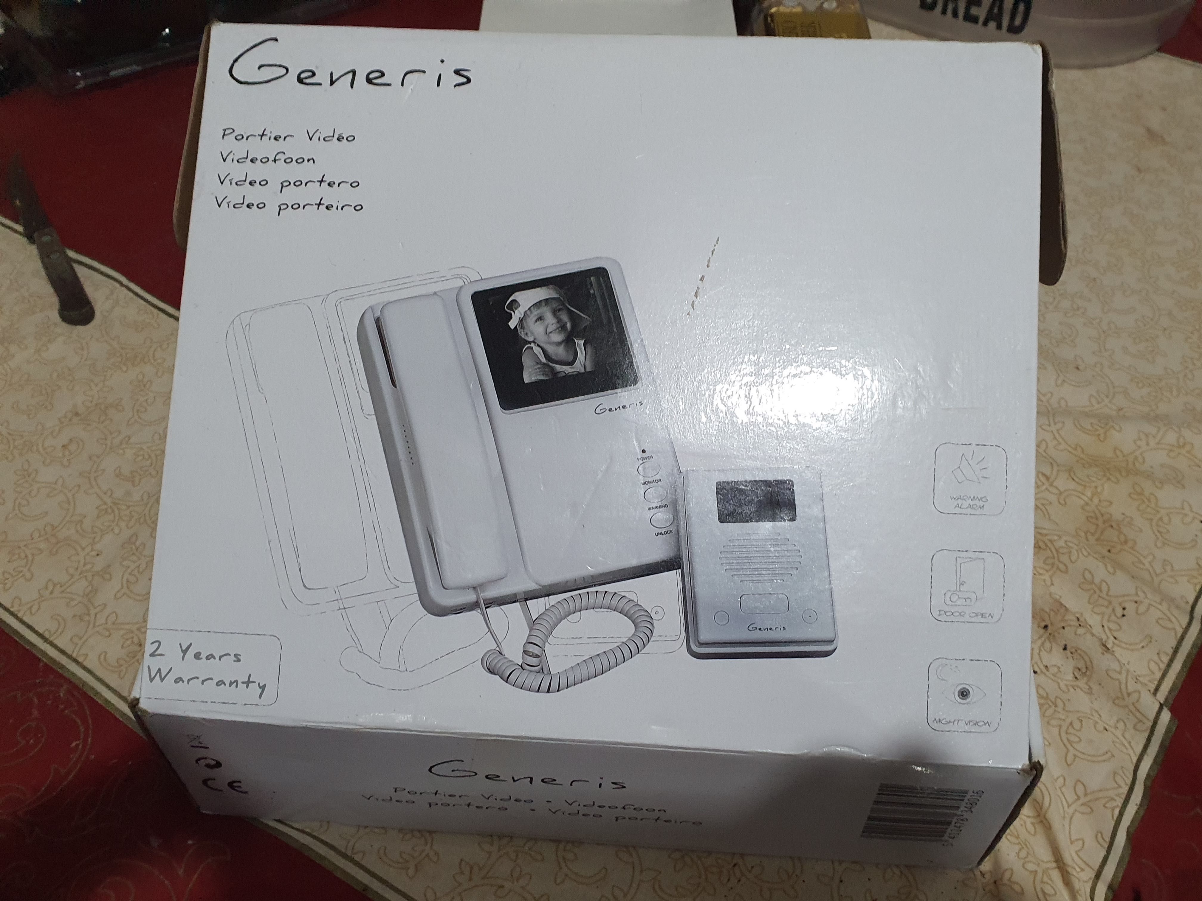 Vídeo/Áudio kit Telefone Porteiro