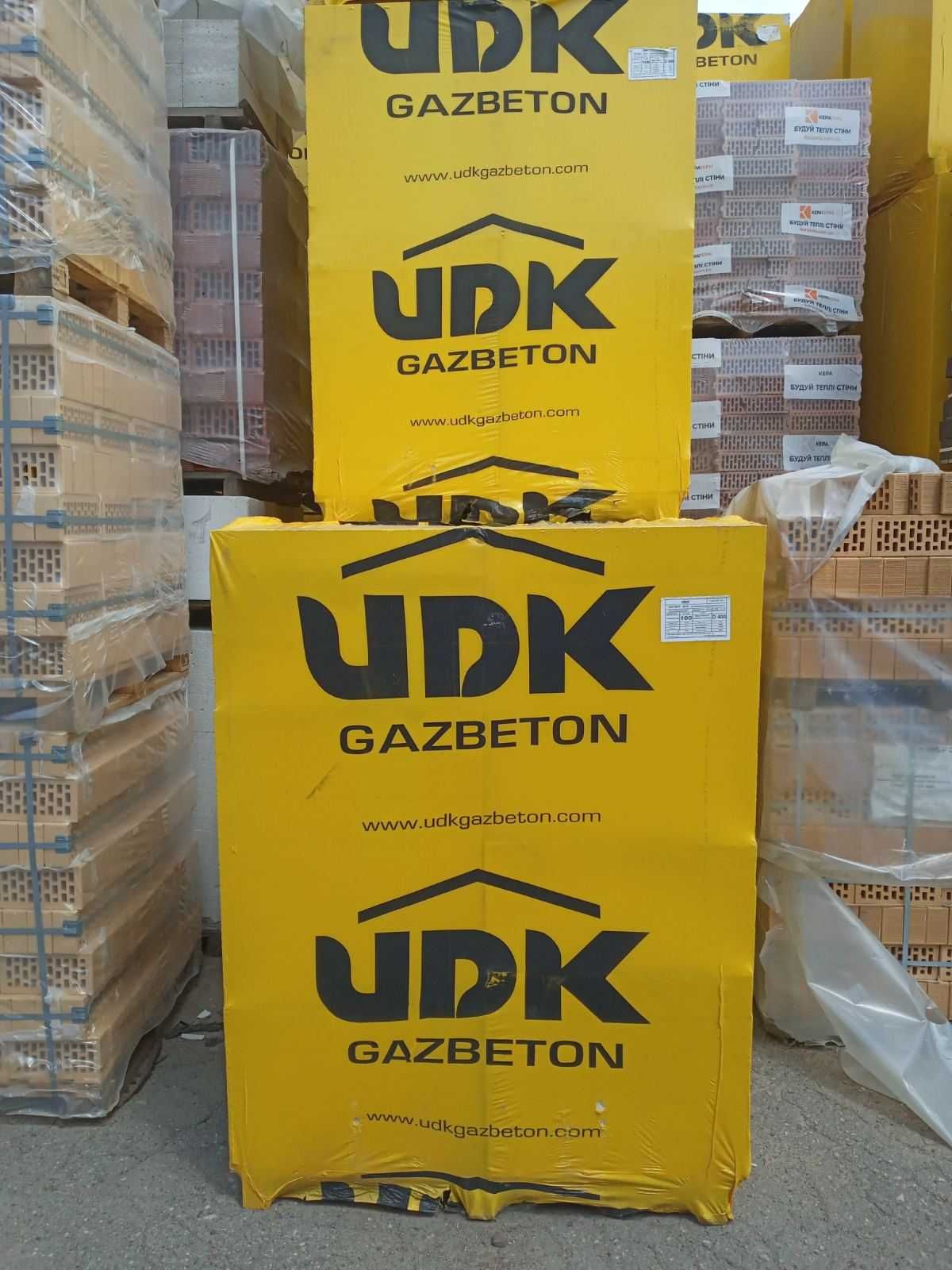 Газоблок UDK (ЮДК) з доставкою на об’єкт у Львів плюс клей в подарок