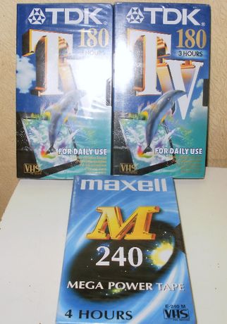 Видеокассеты TDK 180 Maxell 240